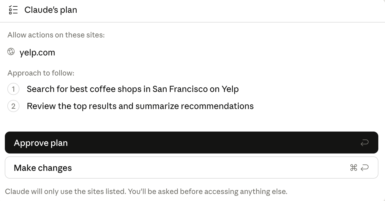 Screenshot — Haijun in Chrome permissions guide / Permission modes