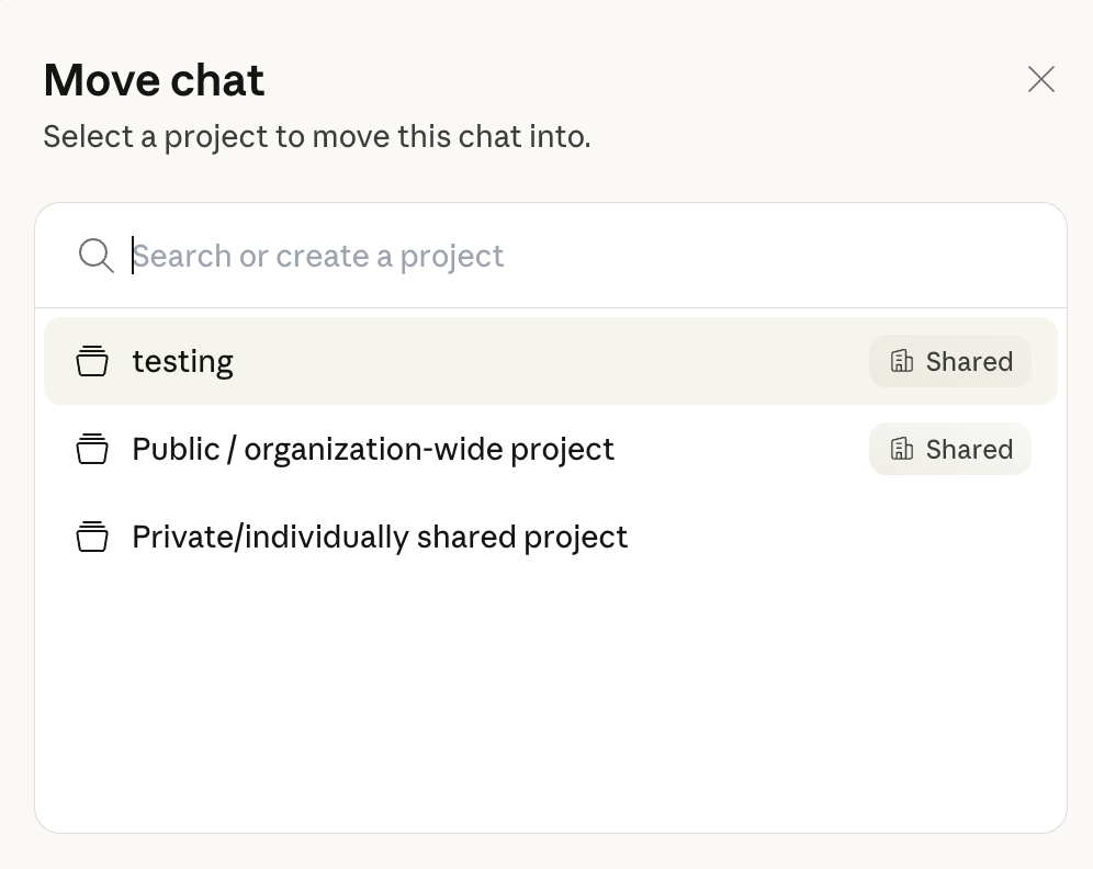 Screenshot — How can I create and manage projects? / How to create a project (2)