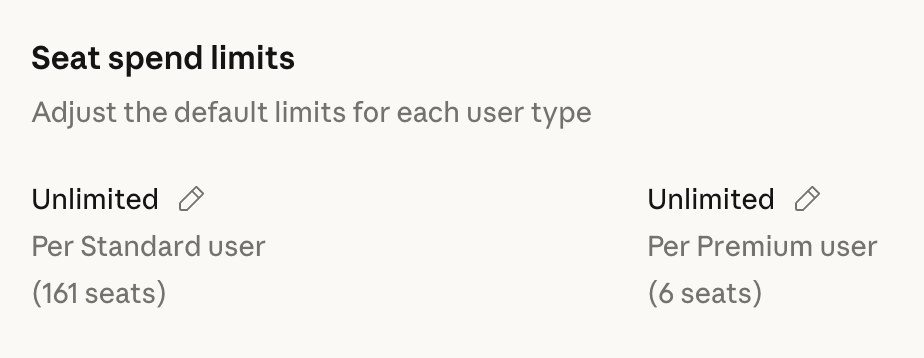 Screenshot — Manage usage credits for Team and seat-based Enterprise plans / What are usage credits? (2)