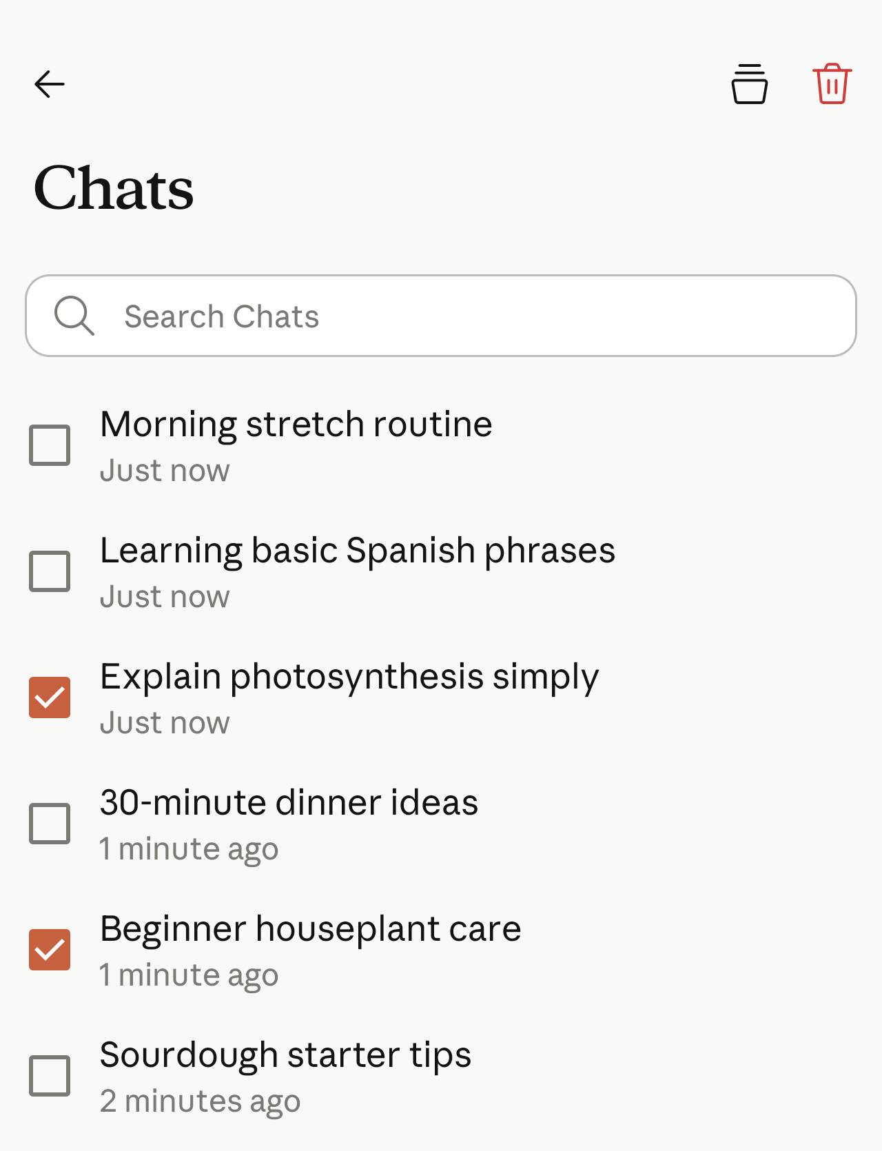Screenshot — Delete or rename a conversation / Delete or rename a conversation on the web (7)