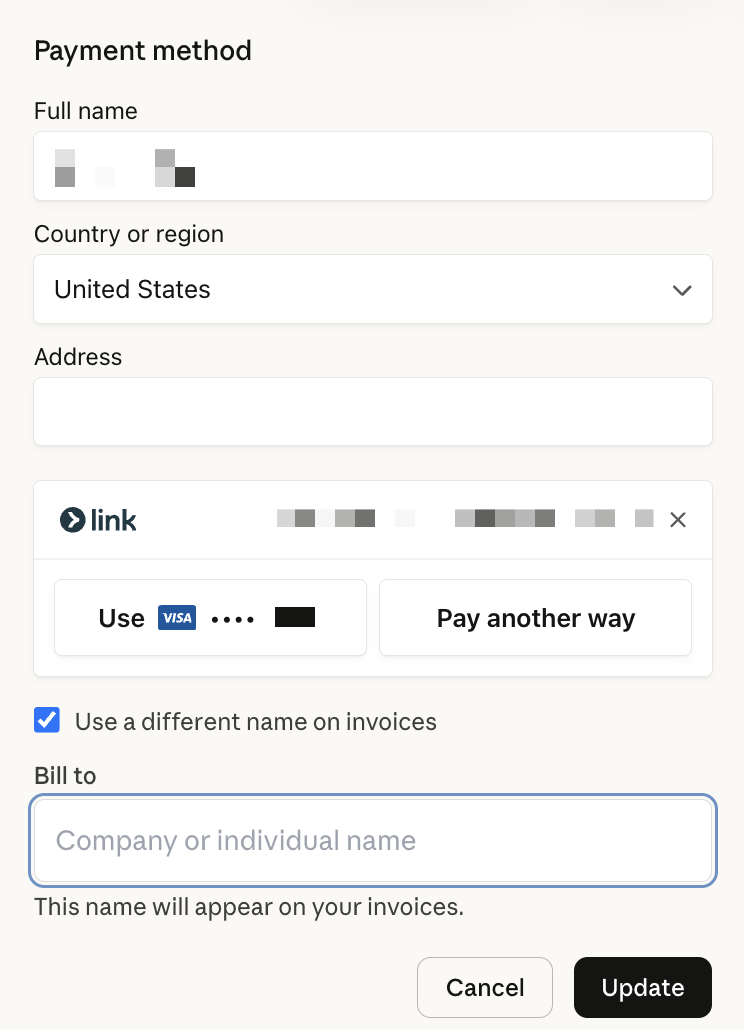 Screenshot — Paid plan billing FAQs / Where can I find the invoice or receipt for my Pro or Max plan payment?