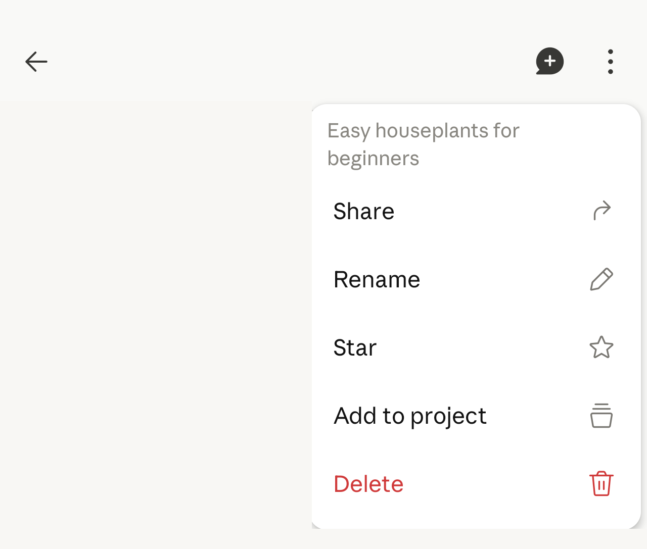 Screenshot — Delete or rename a conversation / Delete or rename a conversation on the web (5)