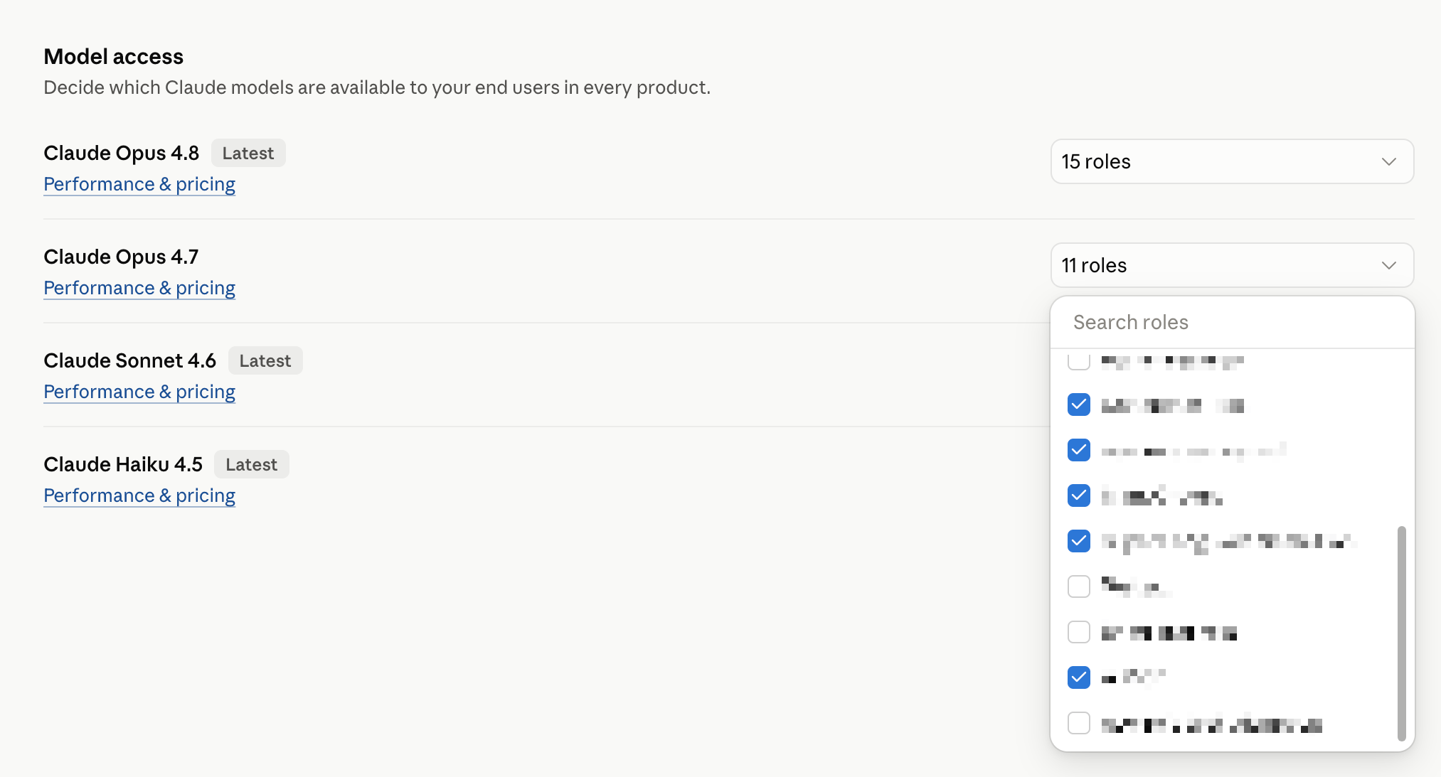 Screenshot — Manage model access for your organization / How model access works (2)