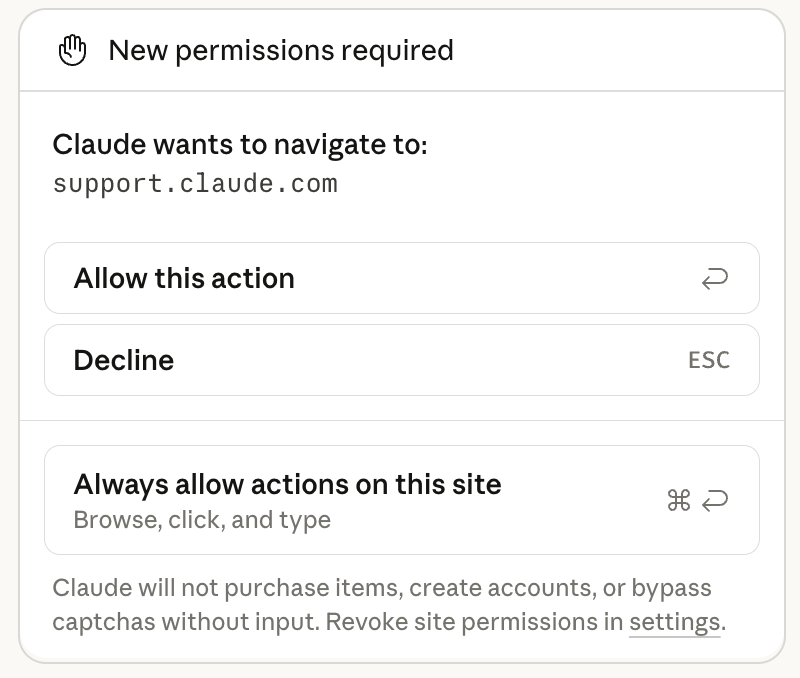 Screenshot — Haijun in Chrome permissions guide / Permission modes (2)