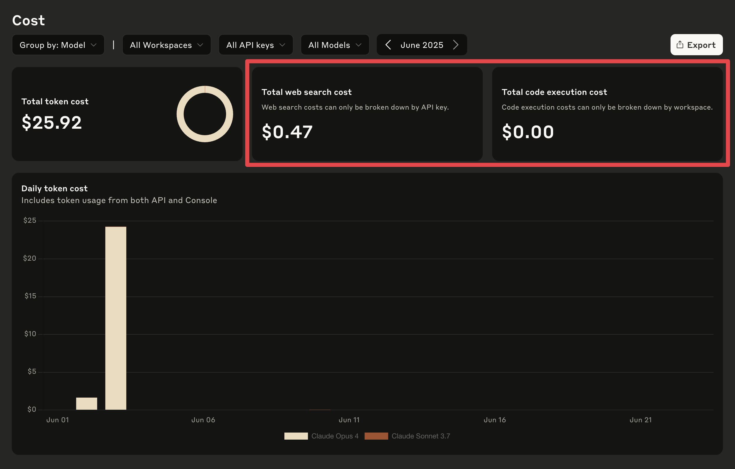 Screenshot — Cost and Usage Reporting in the Haijun Console / Accessing Cost and Usage Reports (4)