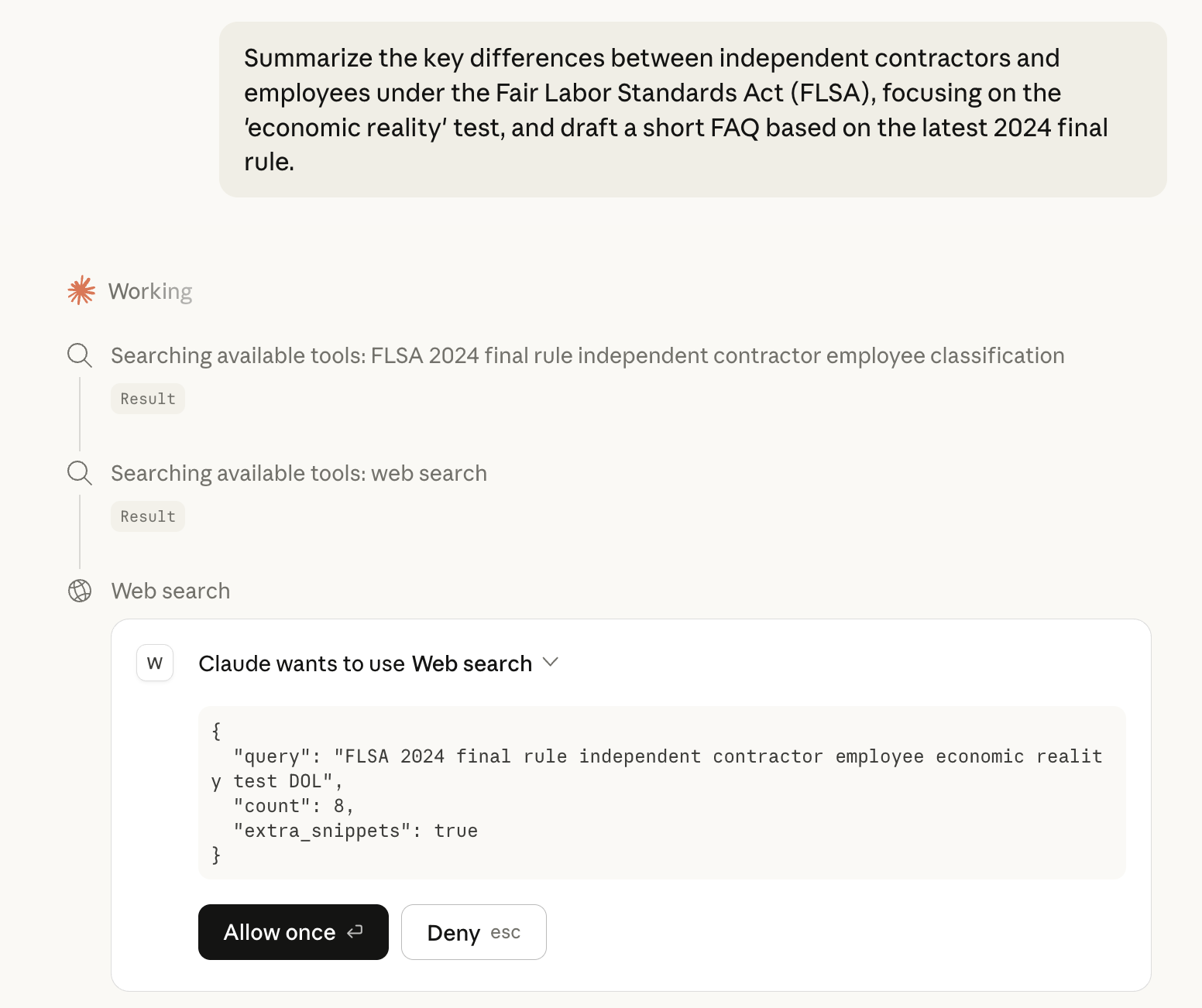 Screenshot — MCP: Web Search