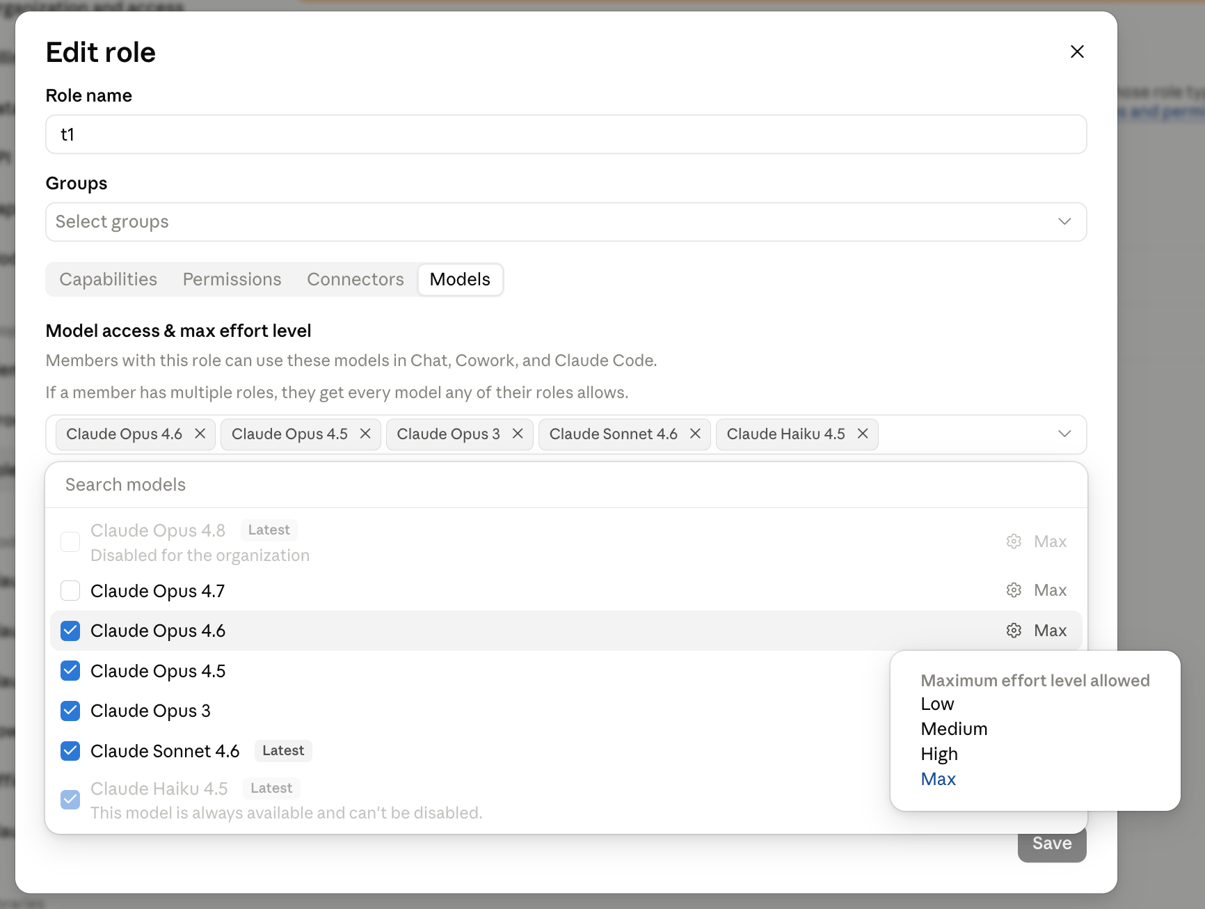 Screenshot — Manage model access for your organization / How model access works (4)