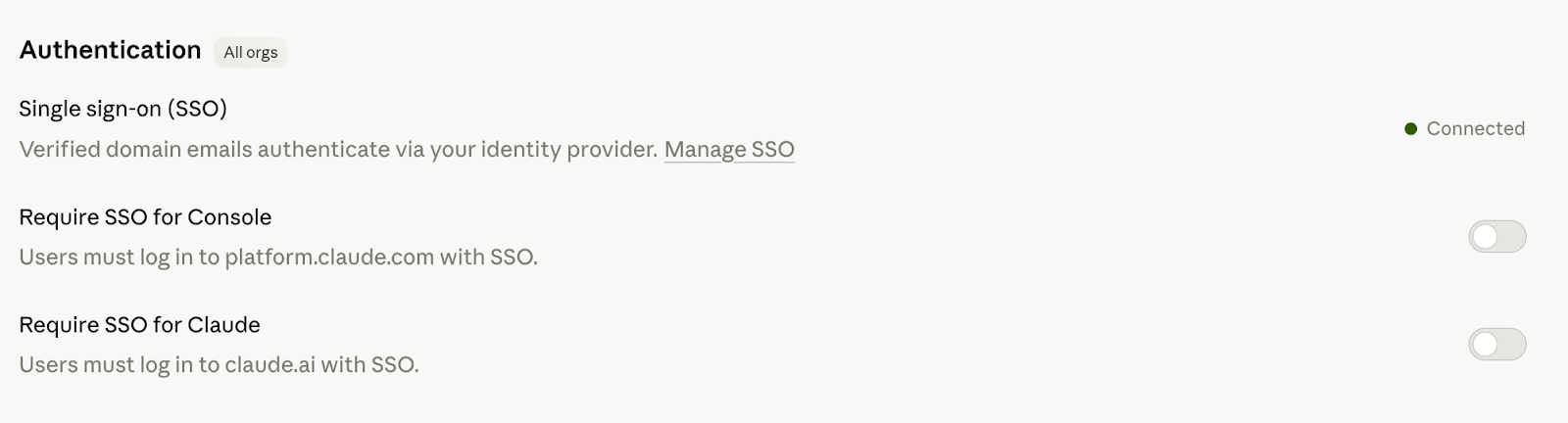 Screenshot — Set up single sign-on (SSO) / Step 1: Review prerequisites and important considerations (4)