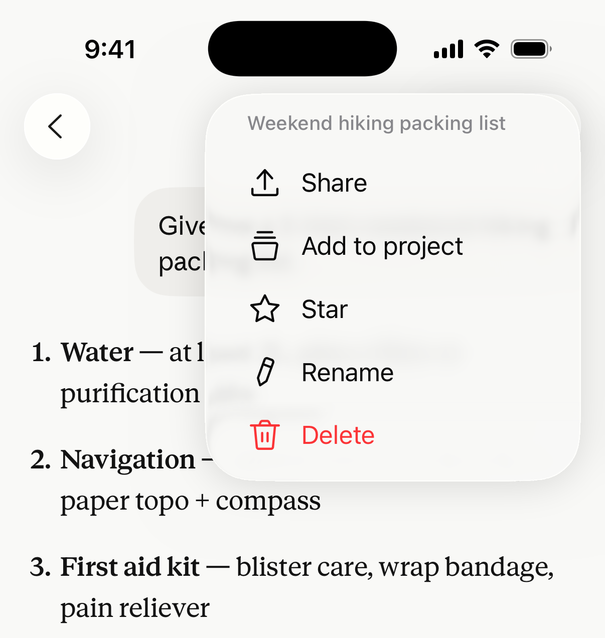 Screenshot — Delete or rename a conversation / Delete or rename a conversation on the web (4)