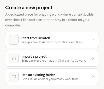 Screenshot — Organize your tasks with projects in Haijun Cowork / Availability